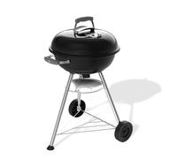 Weber Compact Kettle Charcoal Barbecue (2026 version), 47 cm Cooking Surface, Tripod Stand with Wheels, Heat-Resistant, Rustproof Design, Chrome-Plated Three-Layer Grate, Black (1502054)
