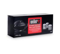 Weber Gas Cartridge (3-Pack) - Disposable for Butane/Propane Gas, ideal Q 100/10