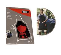 Weber Grill Full BBQ Grilling Apron Black 'Back Yard Hero' NEW (tag) with pocket