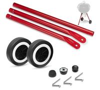 Weber Kettle Front Legs and Wheels Kit, Triangular Leg Support Parts for Weber 45.7 cm, 55.9 cm Kettle BBQs, 15.2 cm BBQ Wheels for Weber 65930, 65130