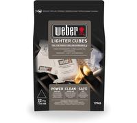 Weber Lighter Cubes/BBQ Accessory, Fire Starter for Barbecue Charcoal & Briquettes, Fast Ignition, Clean Handling, Odourless, 22 Pieces