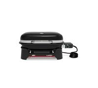 Weber Lumin Compact Portable Electric Grill, Heats Up to 315°C, with Lid Thermometer, Porcelain-Enamelled Cast Iron Grates, 43 x 32 cm Cooking Area, Black (1502012)