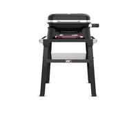Weber Lumin Electric Grill with Stand, Heats Up to 315°C, with Lid Thermometer, Porcelain-Enamelled Cast Iron Grates, 33 x 49 cm Cooking Area, Black (1501650)