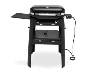 Weber Lumin Electric Grill with Stand/Sear, Smoke, Steam, Cook and Keep Warm, Up to 315°C, Porcelain-Enamelled Cast Iron Grates, 33 x 49 cm Cooking Area, Black (92010874)