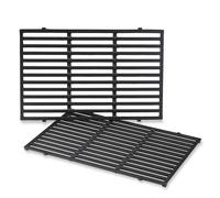 Weber Porcelain-Enameled Cast-Iron Cooking Grates Fits-Genesis 300 series grills 19.5"""" x 12.9"""" With Superior Heat Retention