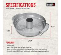 Weber Gourmet BBQ System Poultry Roaster, Silver One Size