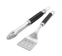 Weber Precision Tongs & Spatula Grilling Tool Set Stainless Steel