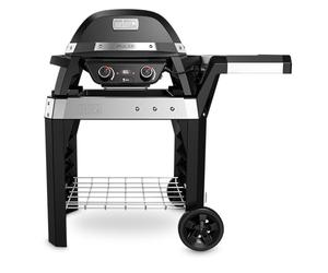 Weber PULSE 2000 electric barbecue with trolley, 49 x 39cm grilling surface, temperatures over 300°C, two-zone grilling, digital temperature control & thermometer - Black (85010074)