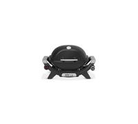 Weber Q 1100N Gas Barbecue/Portable Lightweight Grill for Camping, Patios and Balconies with High Efficiency Burner, Porcelain-Enamelled Cast Iron Grates and Electronic Ignition, Midnight Black