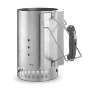 Weber Rapidfire Chimney Starter for Charcoal Barbecues/BBQ Accessory, Lights Charcoal Briquettes Quickly Without Lighter Fluid, Aluminised Steel, 6 L