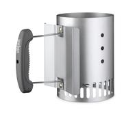 Weber Rapidfire Compact Chimney Starter for Charcoal Barbecues/BBQ Accessory, Lights Charcoal Briquettes Quickly Without Lighter Fluid, Aluminised St