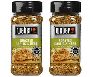 Weber Seasoning, Roasted Garlic and Herb, 7.75 Ounce - 2 Pack by Weber