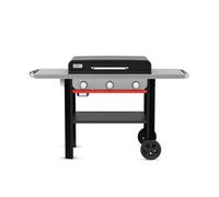 Weber SLATE GP 71cm Premium Gas Griddle, 3 Burners, Even Heat to Edges, Up to 260°C, Porcelain-Enamel Non-Stick Cooking Surface, 3483 cm² Cooking Area, Black (1501758)