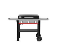 Weber SLATE GP 71cm Premium Gas Griddle, 3 Burners, Even Heat to Edges, Up to 260°C, Porcelain-Enamel Non-Stick Cooking Surface, 3483 cm² Cooking Area, Black (1501758)