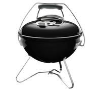 Weber Smokey Joe Premium Compact Charcoal Grill | 37cm Portable BBQ | Secure Lid Lock | Black