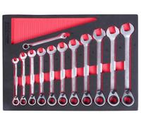 Weber Tools WT-8912 Ratchet Ring Open-ended Spanner Set