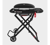 Weber Traveler Compact Gas Grill (2026) / Portable Folding Design with Wheels, Automatic Lid Lock and Lid Thermometer, 1 Burner, 81cm Width, 52 x 36 cm Cooking Area, Black (1501749)