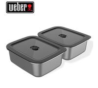 Weber Works Prep Containers Stainless Steel Food Storage Boxes BBQ NEW FOR 2025