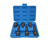 WeberTools 1/2" M14-M16-M18 Impact Wrench Socket Set (6pcs, 40mm, 75mm, Chrome Molybdenum Steel)