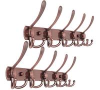 WEBI Coat Rack Wall Mounted,Coat Hanger Wall,Coat Hooks Wall Mounted,Wall Coat Rack with Hooks for Hanging Coats,Hats,Jacket,Clothes,Antique Copper,2 Packs