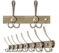 WEBI Coat Rack Wall Mounted Long,8 Tri Hooks for Hanging,75 cm Hook Rack,Hook Rail,Coat Hanger Wall Mount for Clothes,Jacket,Hats,Bronze