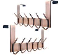 WEBI Over The Door Hook for Hanging,Over The Door Towel Rack,Over Door Hanger Coat Rack for Hanging Clothes,Towels,Hats,Coats,Behind Back of Bathroom,Antique Copper,2 Packs