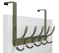 WEBI Over The Door Hook,Over Door Hanger Coat Rack Over Door Towel Rack for Hanging Clothes,Behind Back of Bathroom,Bronze