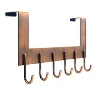 WEBI Over The Door Hooks for Hanging,Door Hanger,Over The Door Towel Rack,Over The Door Coat Rack Door Coat Hanger,6 Hooks for Hanging Clothes,Towels,Hats,Back of Bathroom,Antique Copper