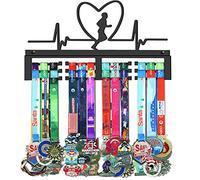 WEBIN Medal Hanger for Men's Running,Marathon Medals Display Rack,Black Sturdy Steel Metal Holder,Wall Mount Over 50 Medals