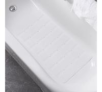 Webos Foldable Non Slip Silicon Bath Mat Bathtub mat Shower mats no Suction Cups for Textured Tub and Reglazed Tub (Foldable-White, 28-inch x 14-inch)