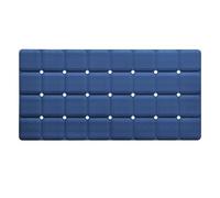 Webos Silicone Bath Mat with Suction Cups - Non-Slip Foldable Bathtub & Shower Mat, Durable & Quick-Dry Safety Tub Mat with Large Drain Holes for Families 28"x 14" Navy Blue