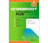 Webroot Internet Security Plus with Antivirus Protection | 3 Device | 1 Year Subscription | PC/Mac Disc