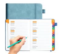 Website Password Organizer Book - Alphabetical Shredder of Tabs, Notebook with Pocket Address Account | Secure Private Internet Login Management Details, Journal of the P