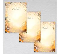 Webspectations Autumn Leaf Blank Wedding Table Plan Cards A6, DIY Make Your Own Seating Planners Rustic: Autumn Leaves Blank Wedding Table Plan Cards (Pack of 21 without Envelopes)