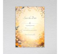 Webspectations Autumn Leaf Save the Date Cards/Wedding Save the Day Invitations Elegant Rustic Themed: Autumn Leaves Save the Date Invites (Pack of 20 without Envelopes)