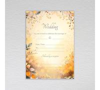 Webspectations Autumn Leaf Wedding Invitations Elegant Rustic Themed: Autumn Leaves Wedding Invites (Pack of 20 without Envelopes)