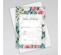 Webspectations Hen Party Invitations with Envelopes: Classic Rose Hen Party Invites (Pack of 20 with Envelopes)