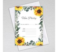 Webspectations Hen Party Invitations with Envelopes: Sunflower Hen Party Invites (Pack of 20 with Envelopes)