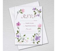 Webspectations Pack of 20 RSVP Cards with Envelopes - A6 Non-folding Cards