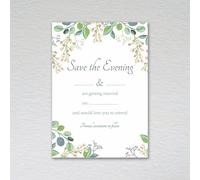 Webspectations Pack of Save the Evening Cards: Eucalyptus Save the Evening Invites (Pack of 20 without Envelopes)
