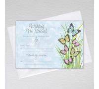 Webspectations Pack of Wedding Vow Renewal Invitations with Envelopes: Butterfly Wedding Vow Renewal Invites (Pack of 50 with Envelopes)