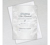 Webspectations Pack of Wedding Vow Renewal Invitations with Envelopes: Snow Scene Winter Wedding Vow Renewal Invites (Pack of 20 with Envelopes)