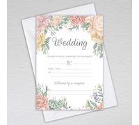Webspectations Peony Wedding Invitations with Envelopes, featuring Beautiful Rustic Pink and Rose Gold Tones: Peony Wedding Invites (Peony 20 with Envelopes)