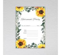 Webspectations Retirement Party Invitations: Sunflower Retirement Party Invites (Pack of 20 without Envelopes)