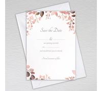 Webspectations Rose Gold Eucalyptus Save the Date Cards with Envelopes/Wedding Save the Day Invitations/Dusty Pink Leaves: Rose Gold Eucalyptus Save the Date Invites (Pack of 50 with Envelopes)
