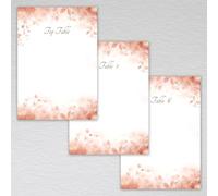 Webspectations Rose Gold Leaf Blank Wedding Table Plan Cards A6, DIY Make Your Own Seating Planners: Rose Gold Leaves Blank Wedding Table Plan Cards (Pack of 21 without Envelopes)