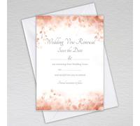 Webspectations Rose Gold Leaf Wedding Vow Renewal Save the Date Cards/Save the Day Invitations: Rose Gold Leaves Wedding Vow Renewal Save the Date Invites (Pack of 50 with Envelopes)