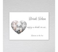 Webspectations Scottish Drinks Token Table Favours Scotland Highlands Theme: Scottish Stag Wedding Drinks Token (Pack of 50 without Envelopes)