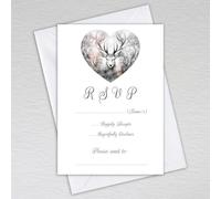 Webspectations Scottish RSVP Cards with Envelopes Scotland Highlands Theme: Scottish Stag Wedding RSVP Cards (Pack of 20 with Envelopes)