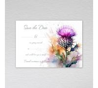 Webspectations Scottish Save the Day Cards for Weddings with the National Flower of Scotland Theme: Scottish Thistle Save the Day Invites (Pack of 50 without Envelopes)